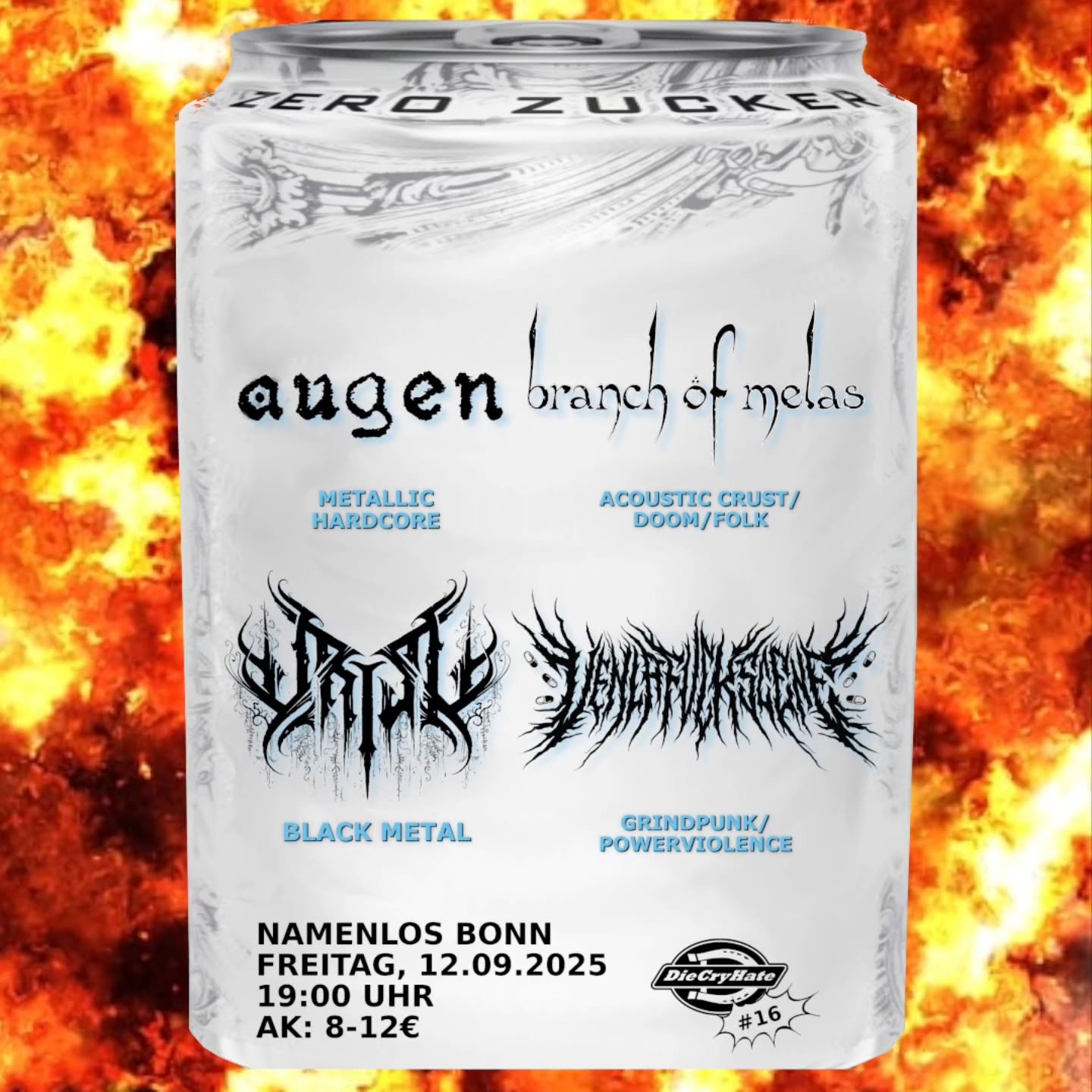 DieCryHate #16 w/Augen, Venlafvckscene, Branch of MelasFlyer